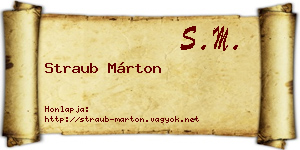 Straub Márton névjegykártya